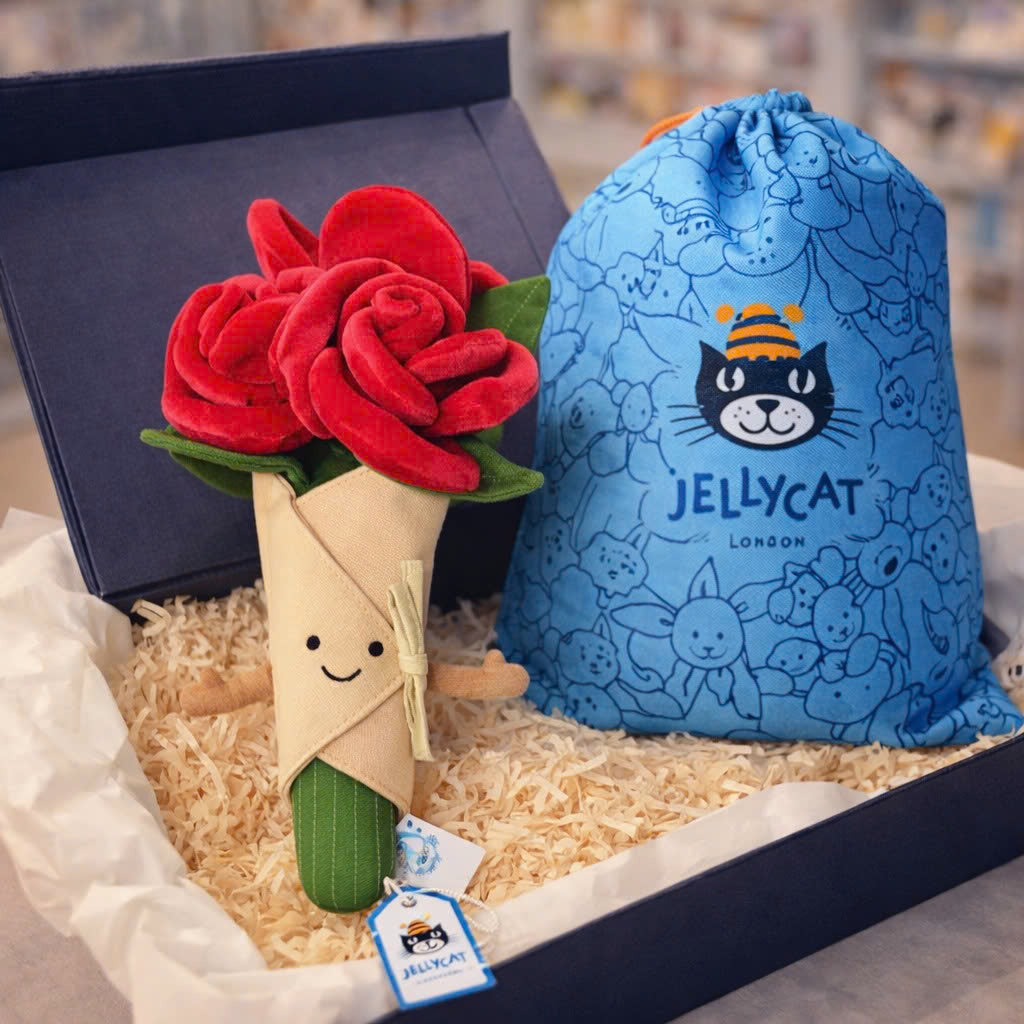 Jellycat Plush Flower Bouquet Soft Stuffed Flowers Valentine’s Gift for Her Cute Romantic Gift UK Authentic