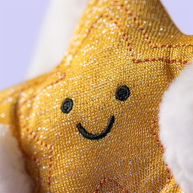 Jellycat Cream Bear Plush Holding Star with Jellycat Gift Bag – Ultra Soft Cute Stuffed Animal, Kawaii Bedtime Bear Gift for Kids, Babies, Baby Shower, Nursery Decor & Plush Collectors, US Stock