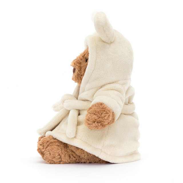 Jellycat Bartholomew Bear with Warm Bathrobe – The Ultimate Cuddly Companion - the perfect gift for your little one. Soft, cuddly, and oh-so-adorable- Keychain gift